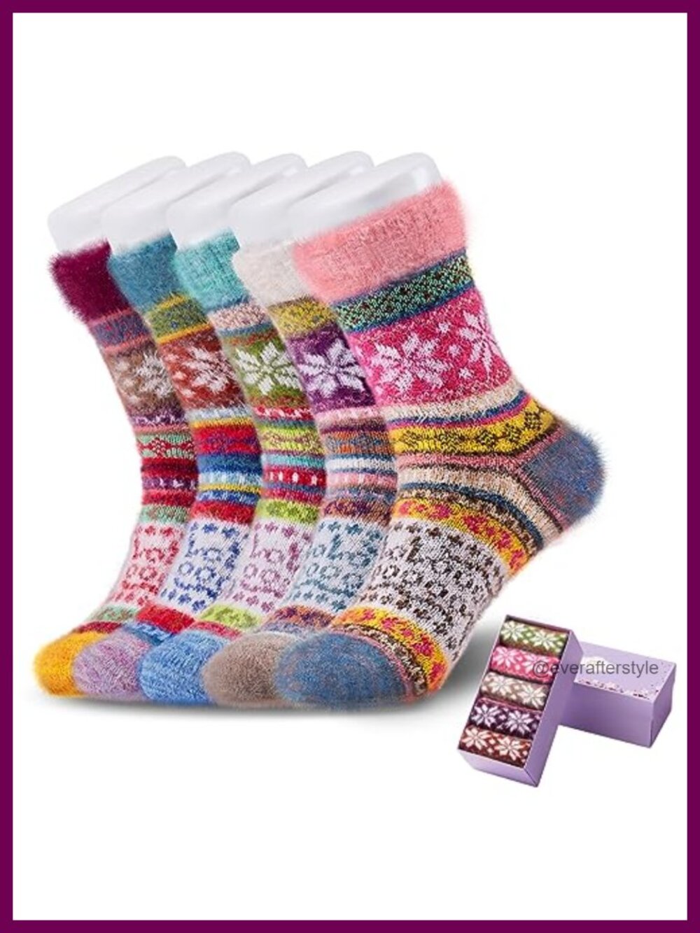 Wool Cotton Fuzzy Warm Winter Cozy Slipper Socks Gift for Women